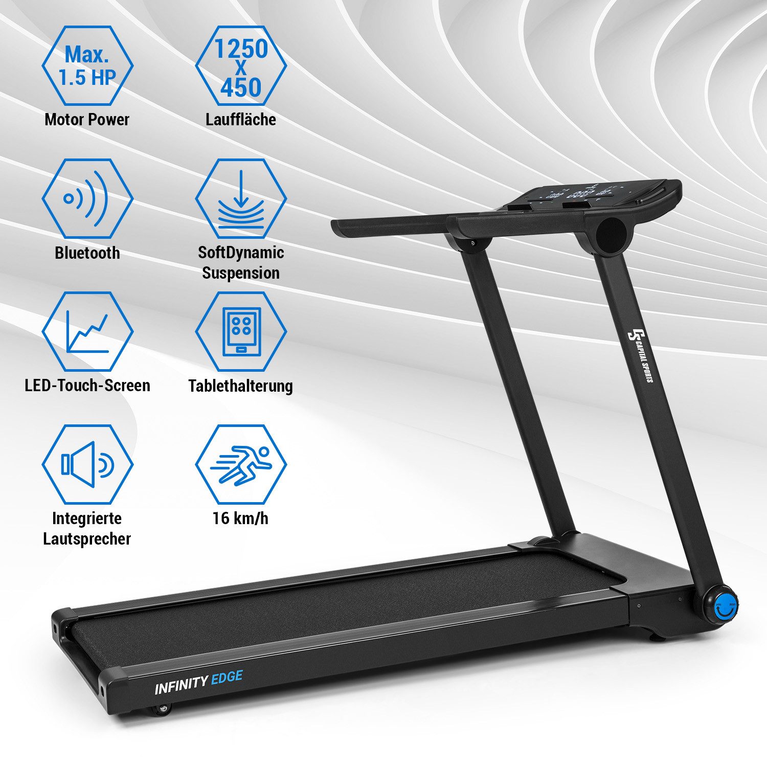 Capital Sports Laufband Infinity Edge