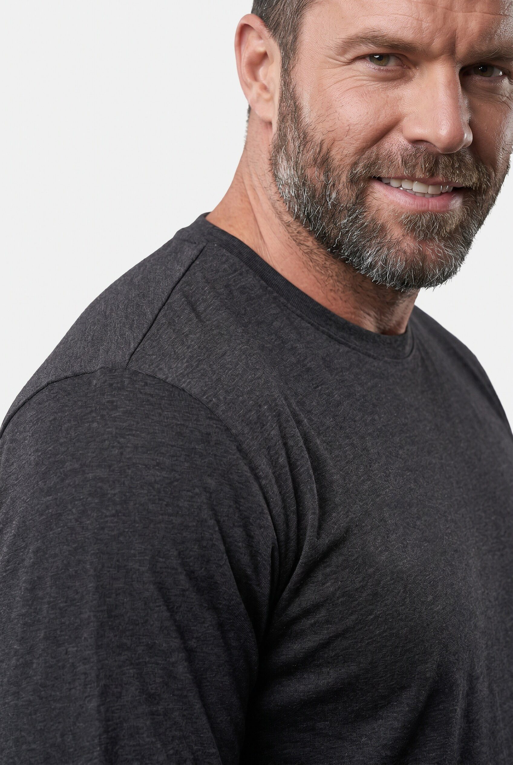 Men Plus T-Shirt Langarmshirt Basic Rundhals