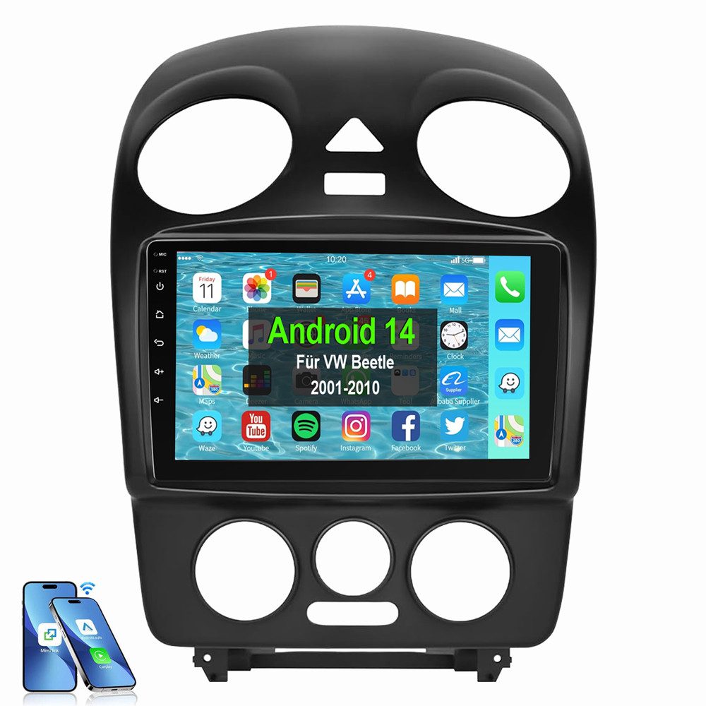 Für VW Beetle 2001-2010 Android 14 Autoradio Autoradio