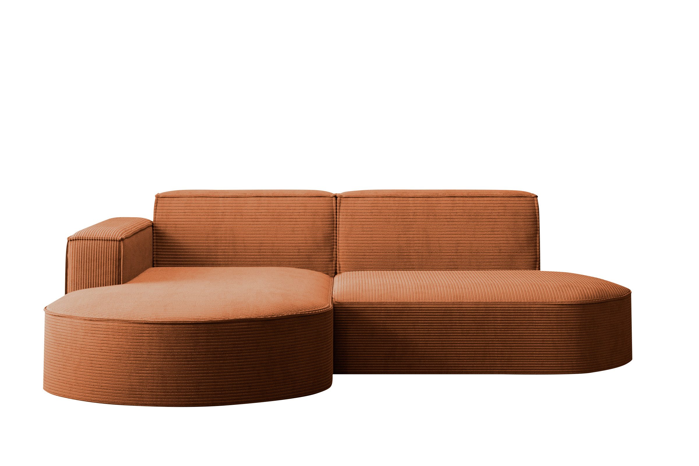 Kaiser Möbel Ecksofa Designer MODENA STUDIO L stoff Cord, Ecksofa, Cord Sofa, L-Form, Links/Rechts wählbar