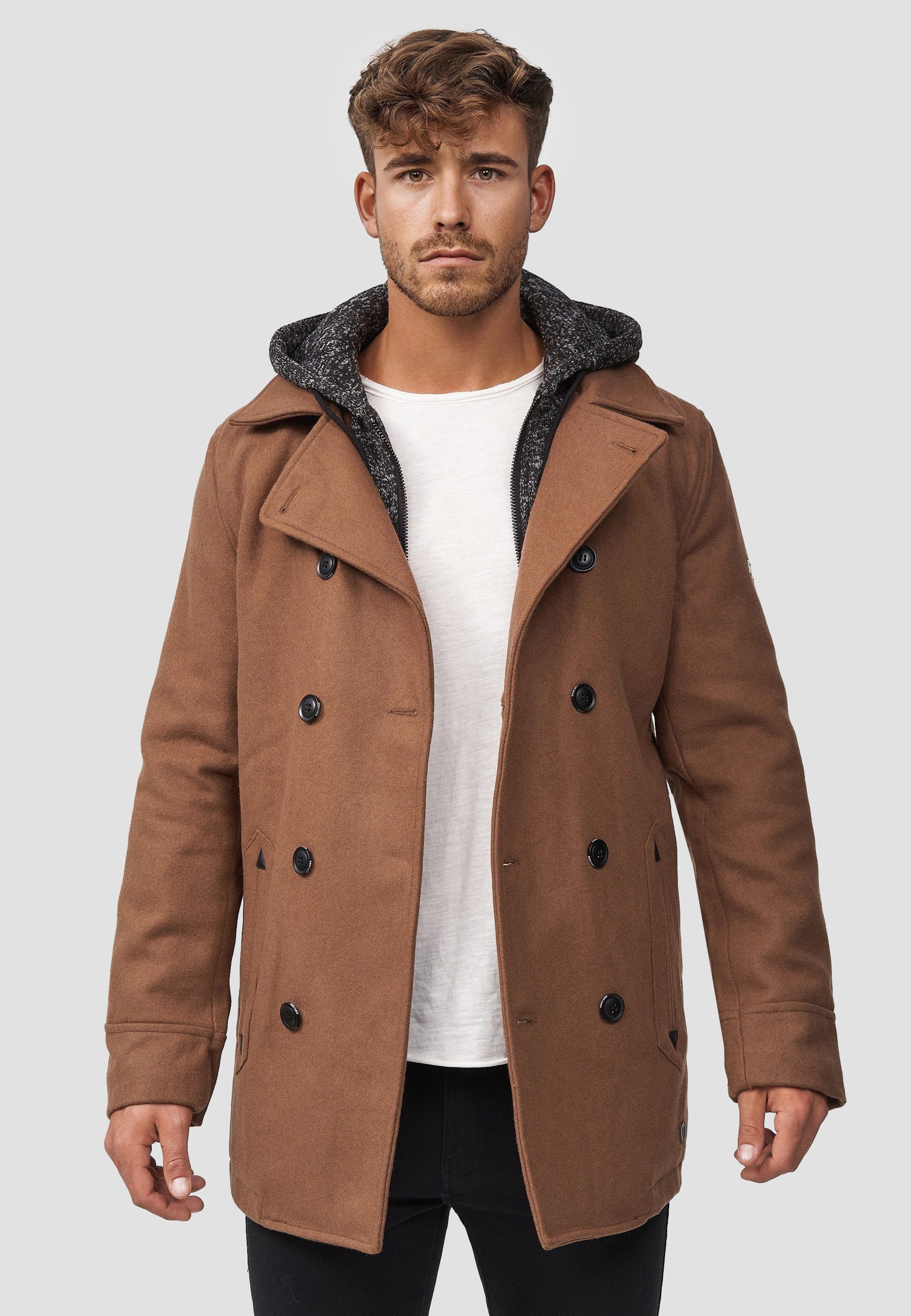Indicode Kurzmantel Herren Cliff Mantel Winter Herrenmantel