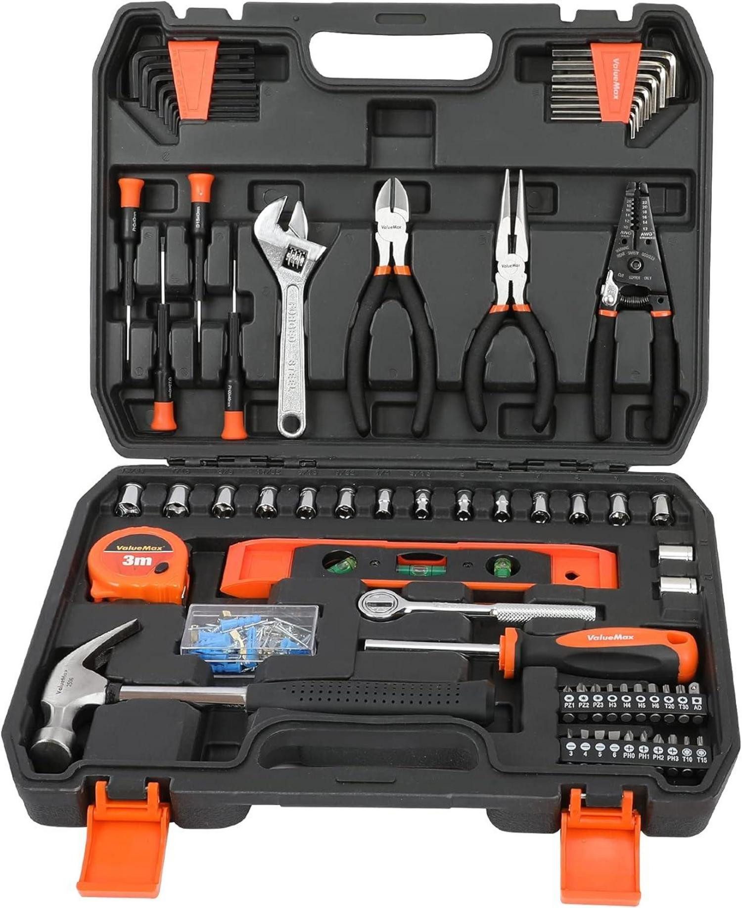 Multitool Werkzeugkoffer gefüllt 150tlg. Haushalt Reparatur Heimwerker