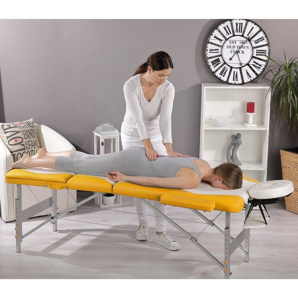 Mucola Massageliege Massageliege 3Zonen Kopfstütze Ergonomisch Leicht Tasche Kosmetikliege (Stück, 1-St., Premium-Liege), Extra dicke Polsterung