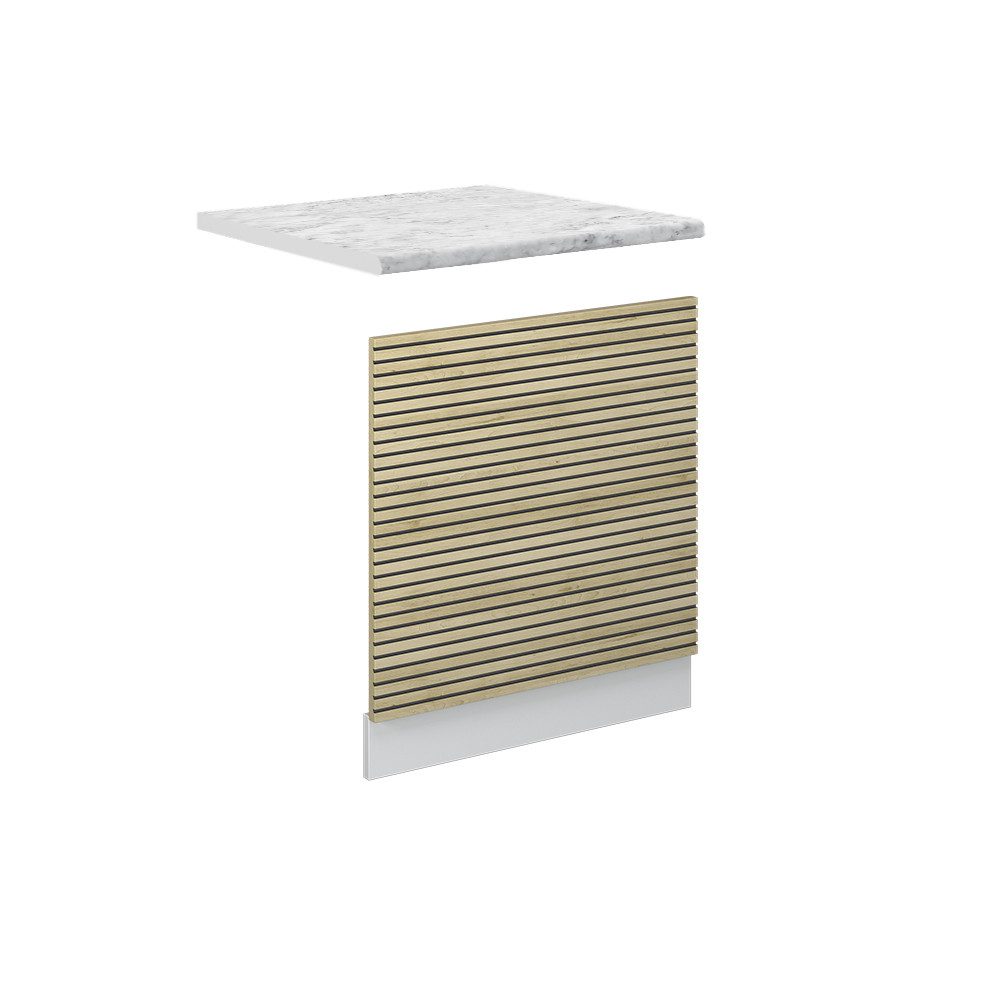 Vicco Frontblende Fame-Line, Eiche Paneel/Weiß, 60 cm, AP Marmor (1 St)