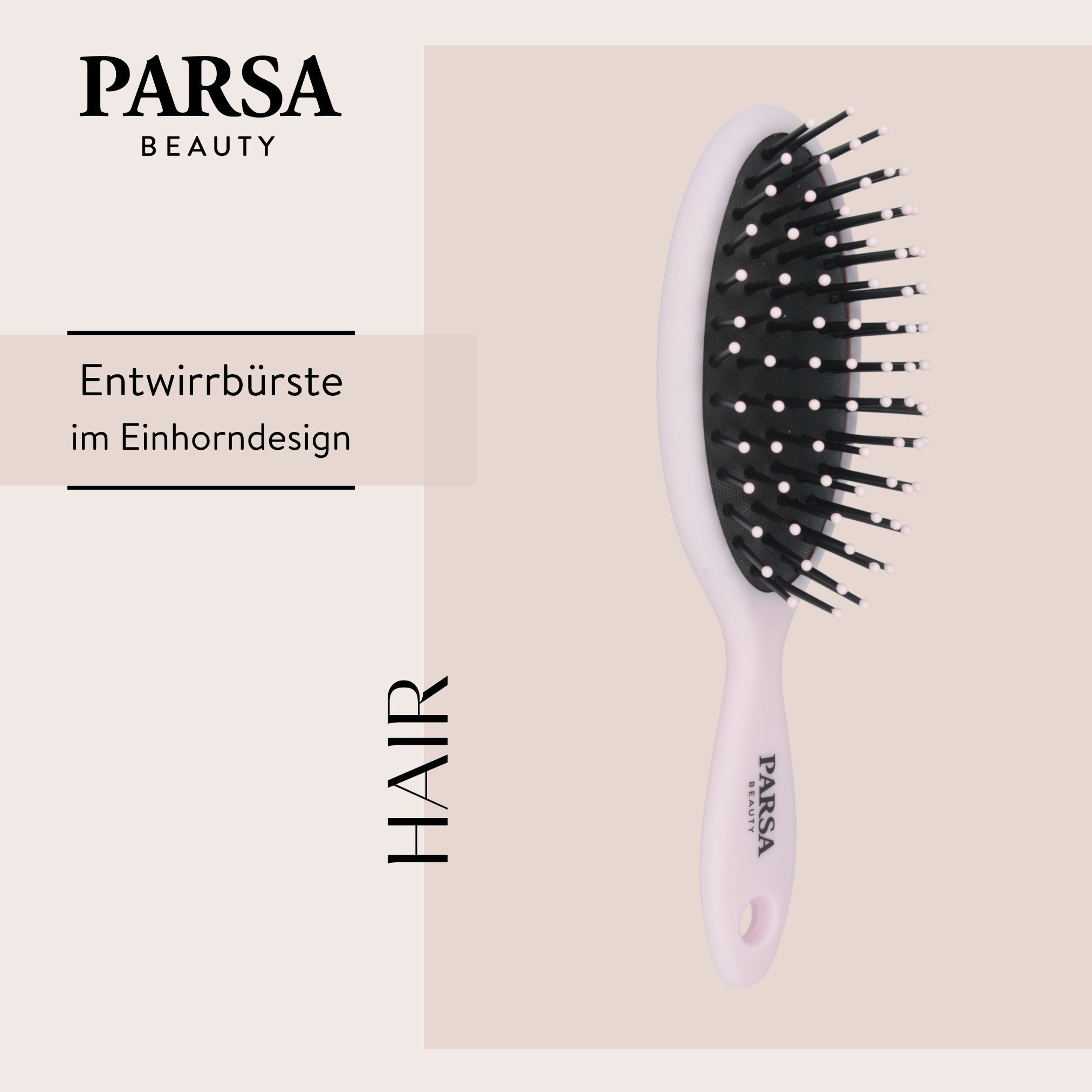 PARSA Beauty Haarbürste Kids Haarb?rste Einhorn Regenbogen, sanftes Entwirren ohne Ziepen