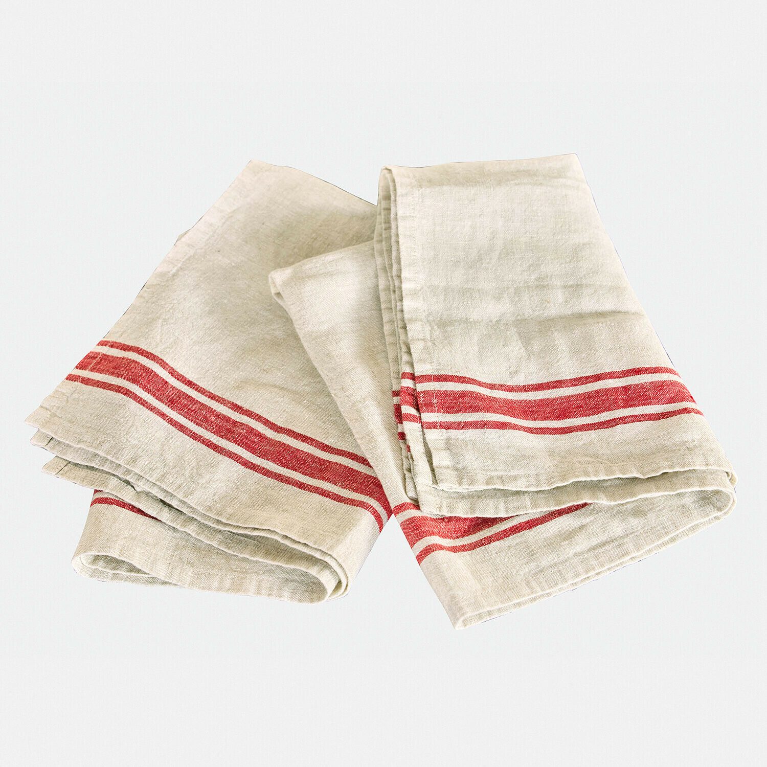 Mirabeau Geschirrtuch Geschirrtuch 2er Set Norisse leinen/rot