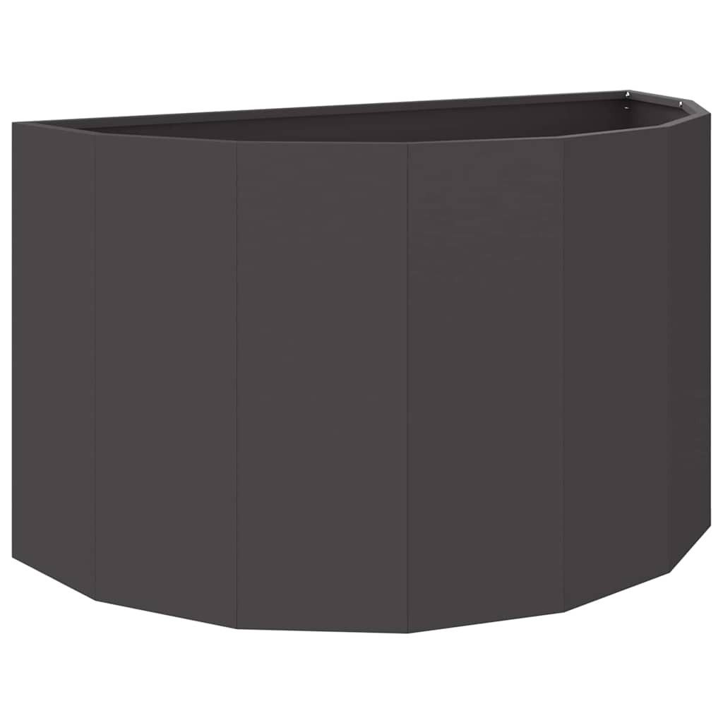 vidaXL Blumentopf Pflanzkübel Schwarz 90 x 45 x 50 cm Stahl (1 St)