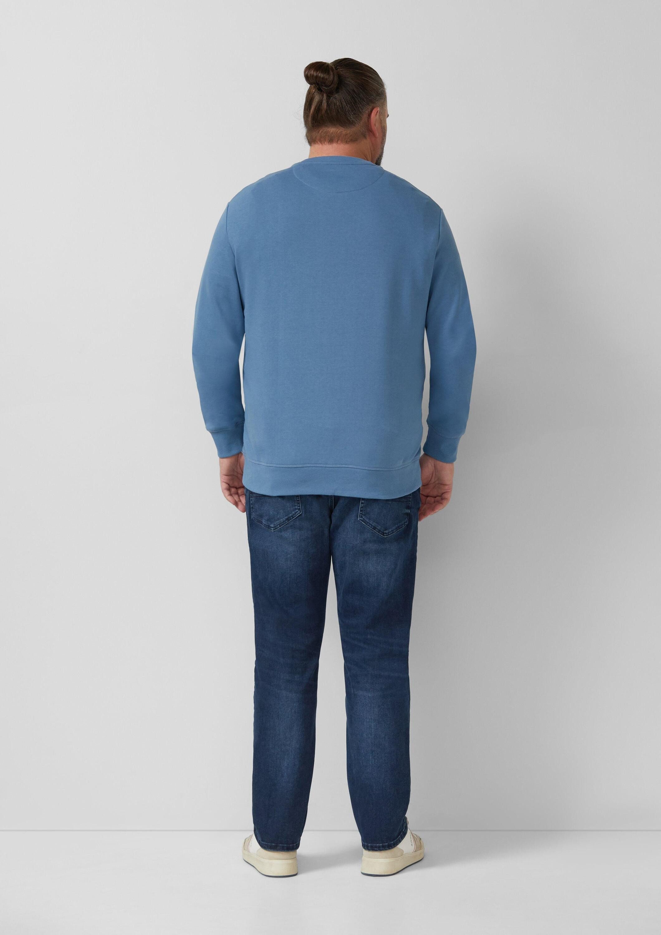 s.Oliver Sweatshirt Sweatshirt Weiches Sweatshirt aus Baumwollmix mit Crew Neck
