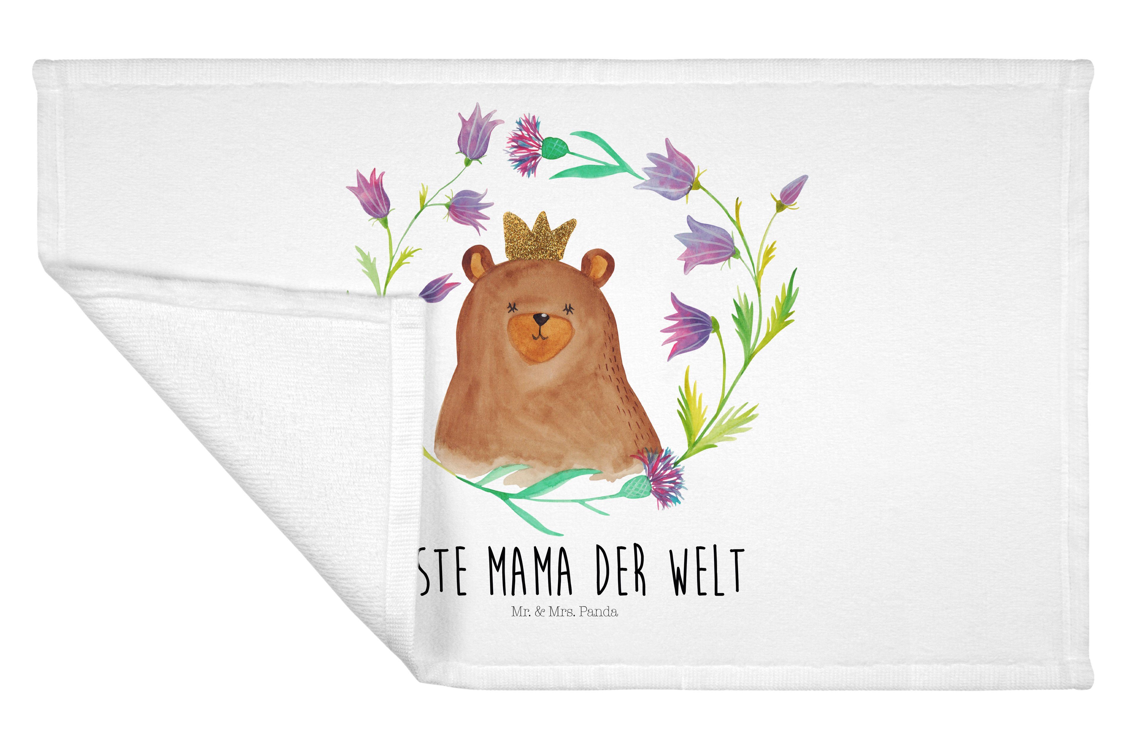 Mr. & Handtuch, Königin - Weiß Kinder Geschenk, (1-St) Handtuch Muttertag, Panda Mrs. Bär - Teddybär