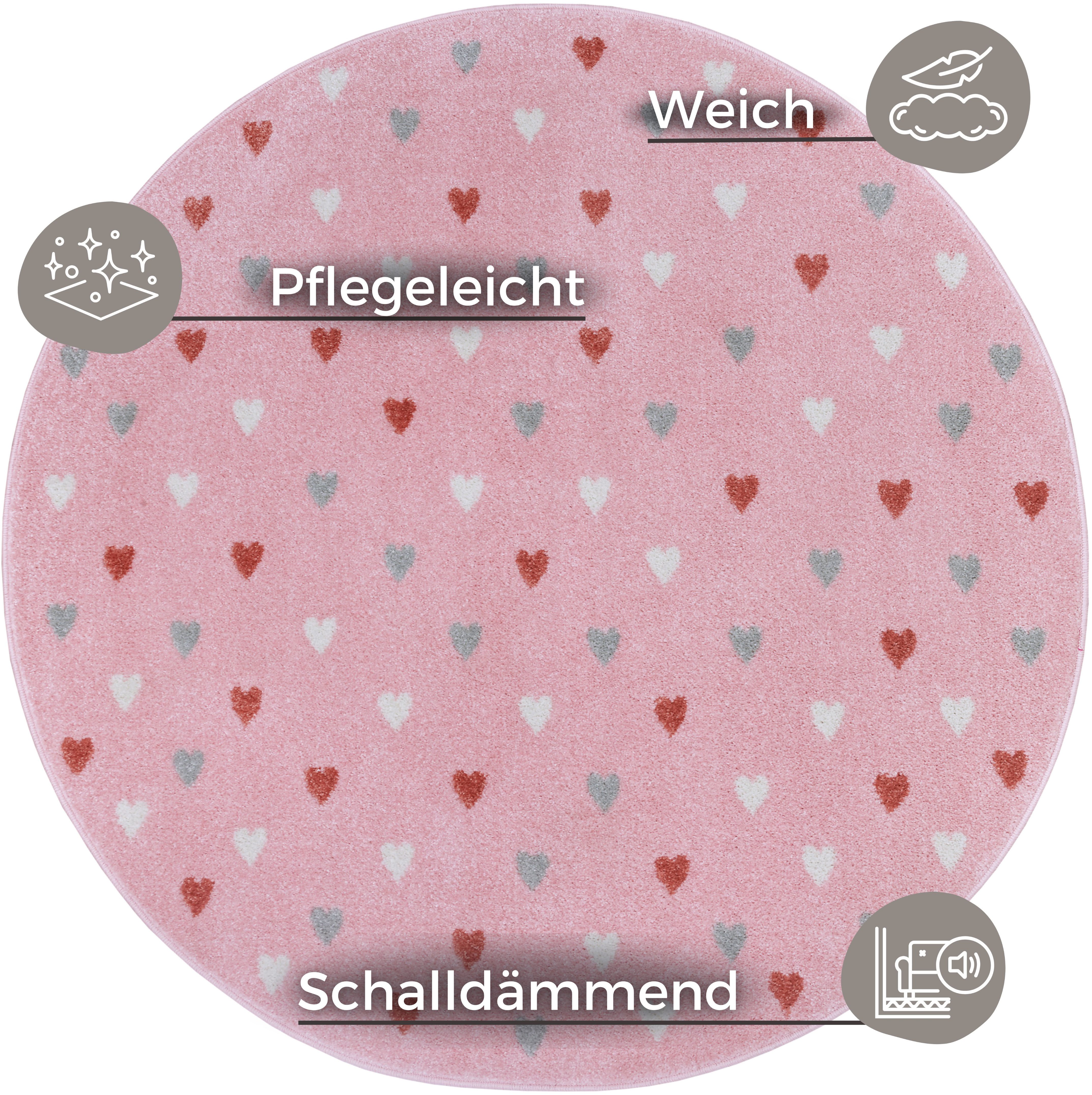 HANSE Home Kinderteppich Adventures Little Hearts, günstig online kaufen