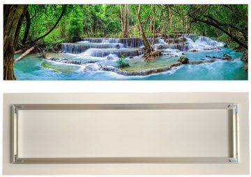 Victor (Zenith) Acrylglasbild Acrylglasbild \"Khamin Wasserfall\" - Größe: 20 x 60 cm, Landschaften, in 20x60 cm, Glasbilder BWasserfall, Landschaften, Wohnzimmer