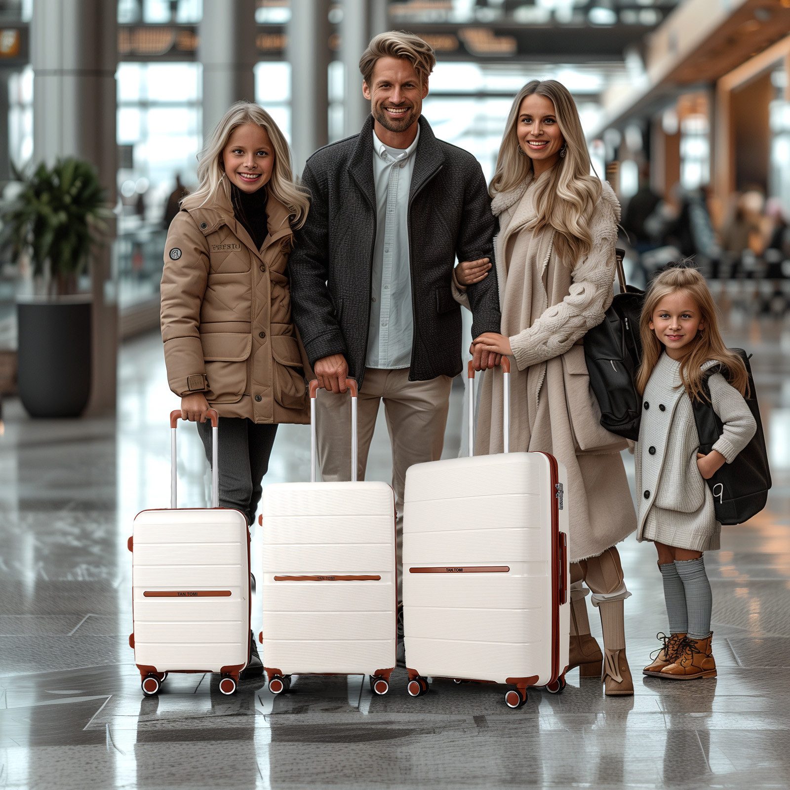 TAN.TOMI Handgepäckkoffer Reisekoffer Mittelgroß Koffer Trolleys Hartschale günstig online kaufen