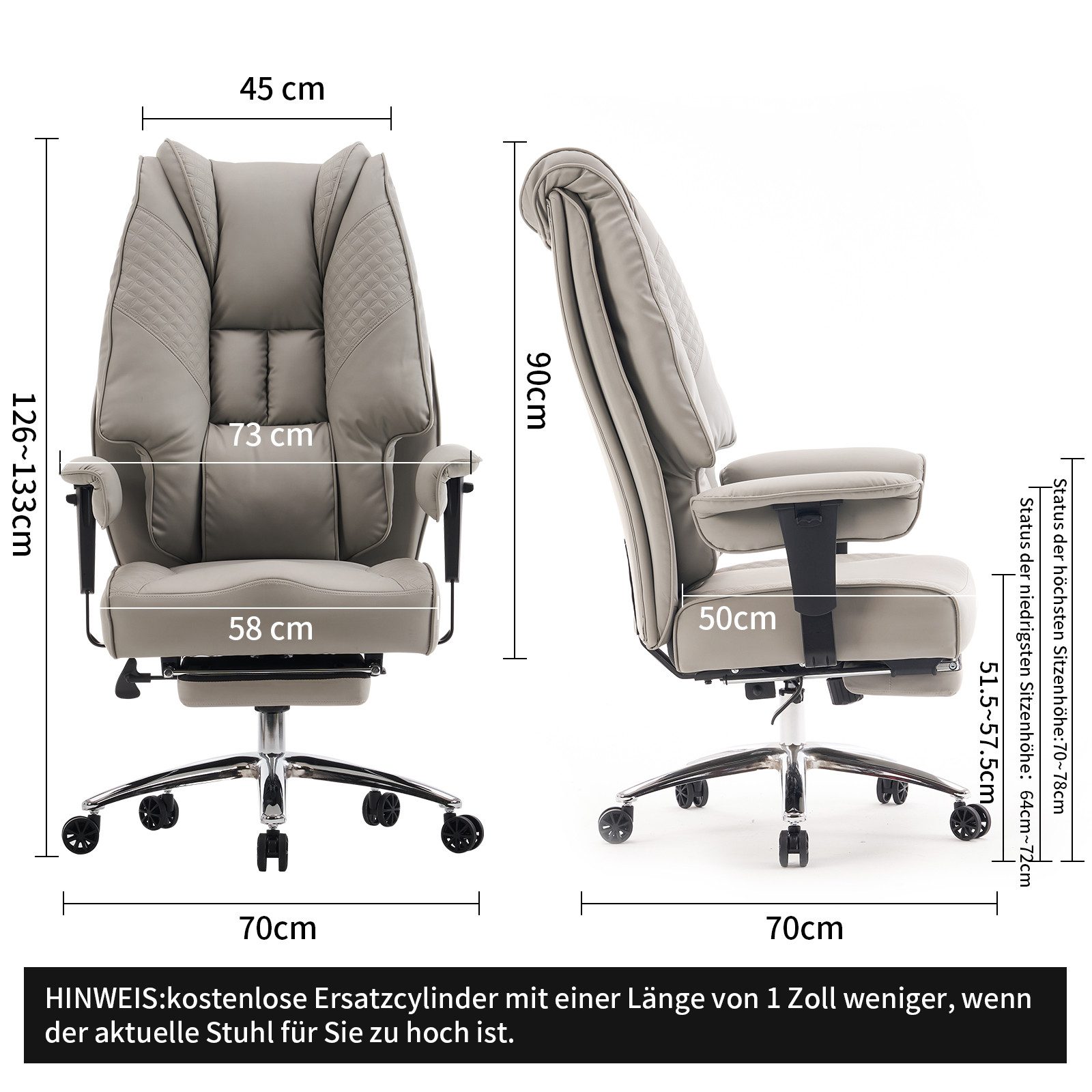 EFOMAO Chefsessel Extra Breit+Stabil, Hochlehner mit günstig online kaufen