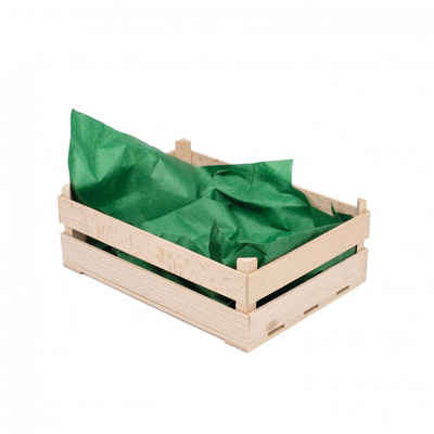 Erzi® Spiellebensmittel Kaufladen Obststiege groß, mit Papierflies grün, (Set, 2-tlg., 1), Made in Germany