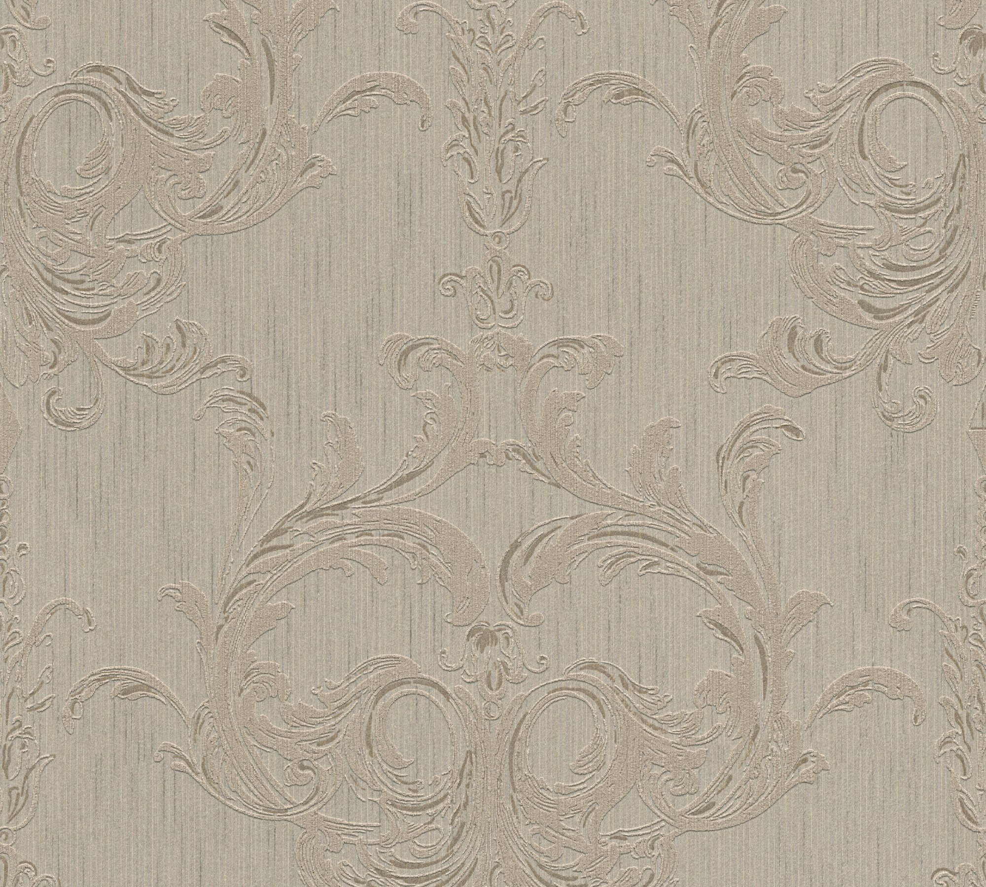 Architects Paper Textiltapete Tessuto, samtig, Barock, gemustert, ornamental, Tapete Streifen Tapeten Wohnzimmer Schlafzimmer Küche modern Design