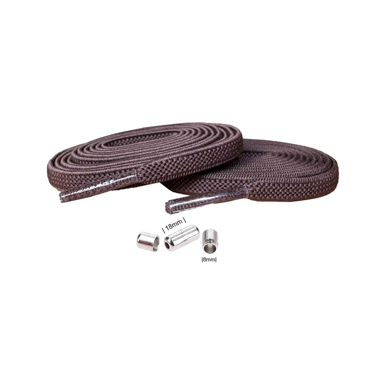 Basicwear Germany Schnürsenkel Elastische flache Schnürsenkel mit Drehverschluss