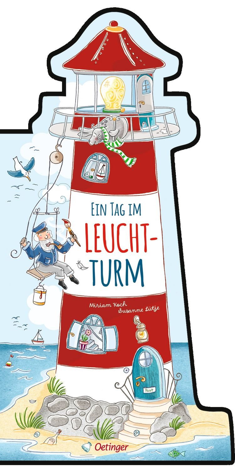 Kinderbuch Ein Tag im Leuchtturm Wimmeliges, großformatiges Nordsee-Pappbilderbuc Susanne Lütje