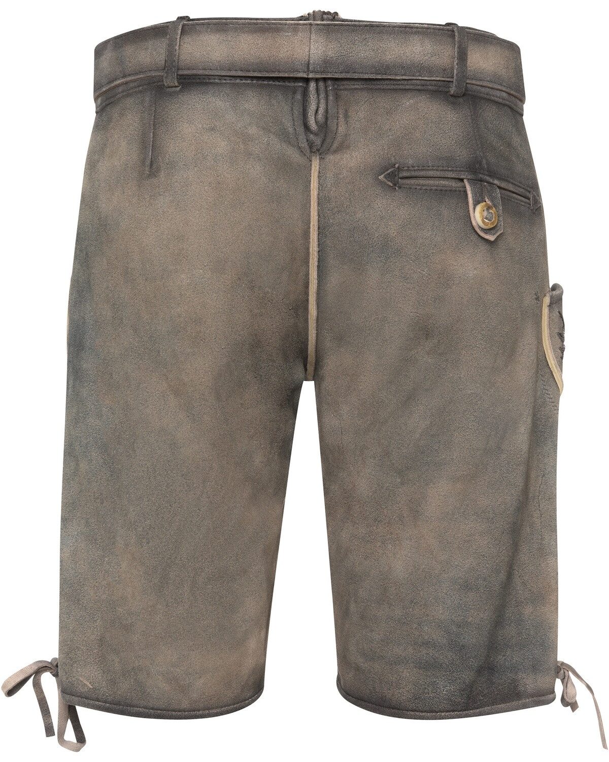 KRÜGER BUAM Trachtenlederhose Kurze Lederhose mit Gürtel