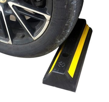 BAYLI Absperrpfosten 10er Set Parkplatzbegrenzung Gummi - 46 x 14 x 8 cm Radstopper für