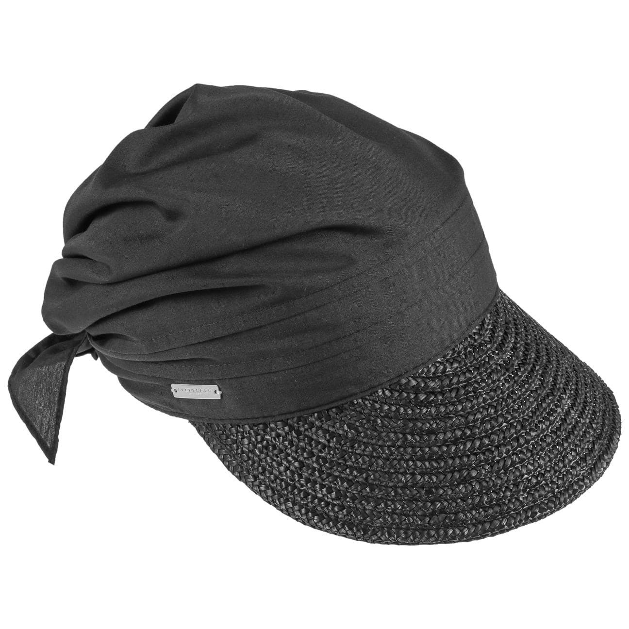 Seeberger Visor (1-St) schwarz mit Schirm Strohcap