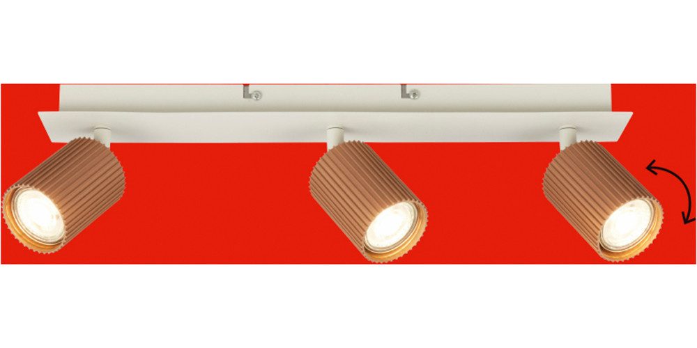 Briloner Leuchten LED Deckenspot IDA, ohne Leuchtmittel, 45x8x9 cm, Wohnzimmer, Schlafzimmer, Flur, Büro