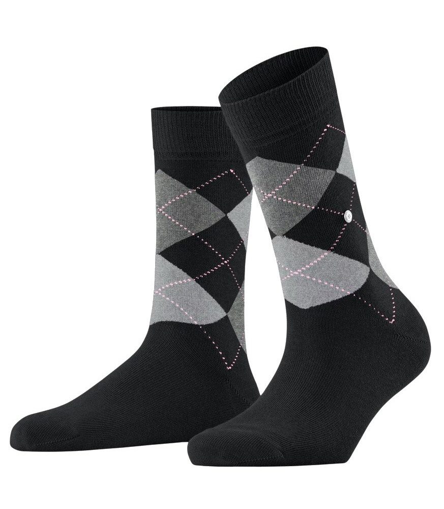 Socken Tagessocke Queen (Argyle-Muster) schwarz Damen - 1 Paar