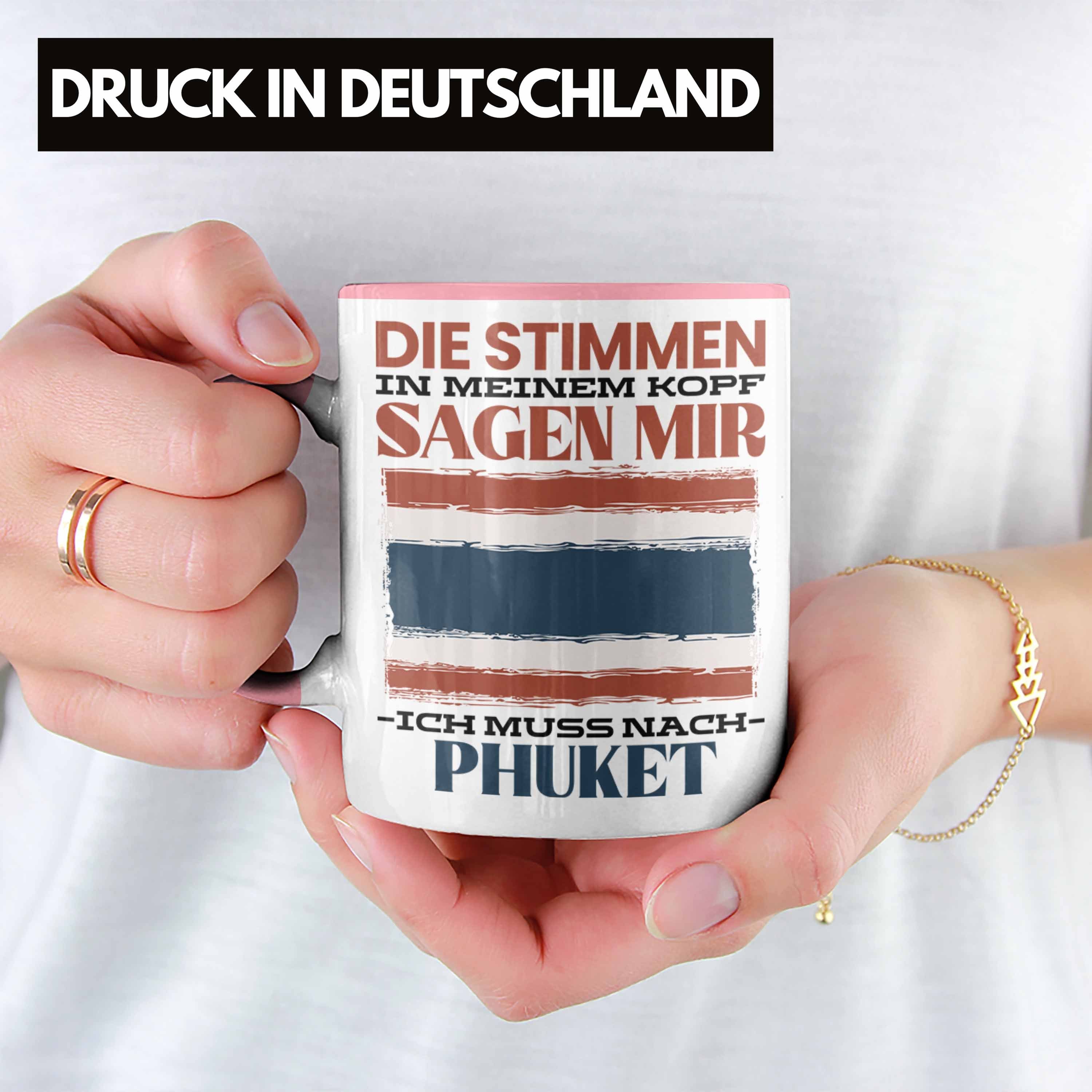 Geschenkidee Spruch Rosa Urlaub Tasse Phuket Trendation Tasse Geschenk Heimat Thailand