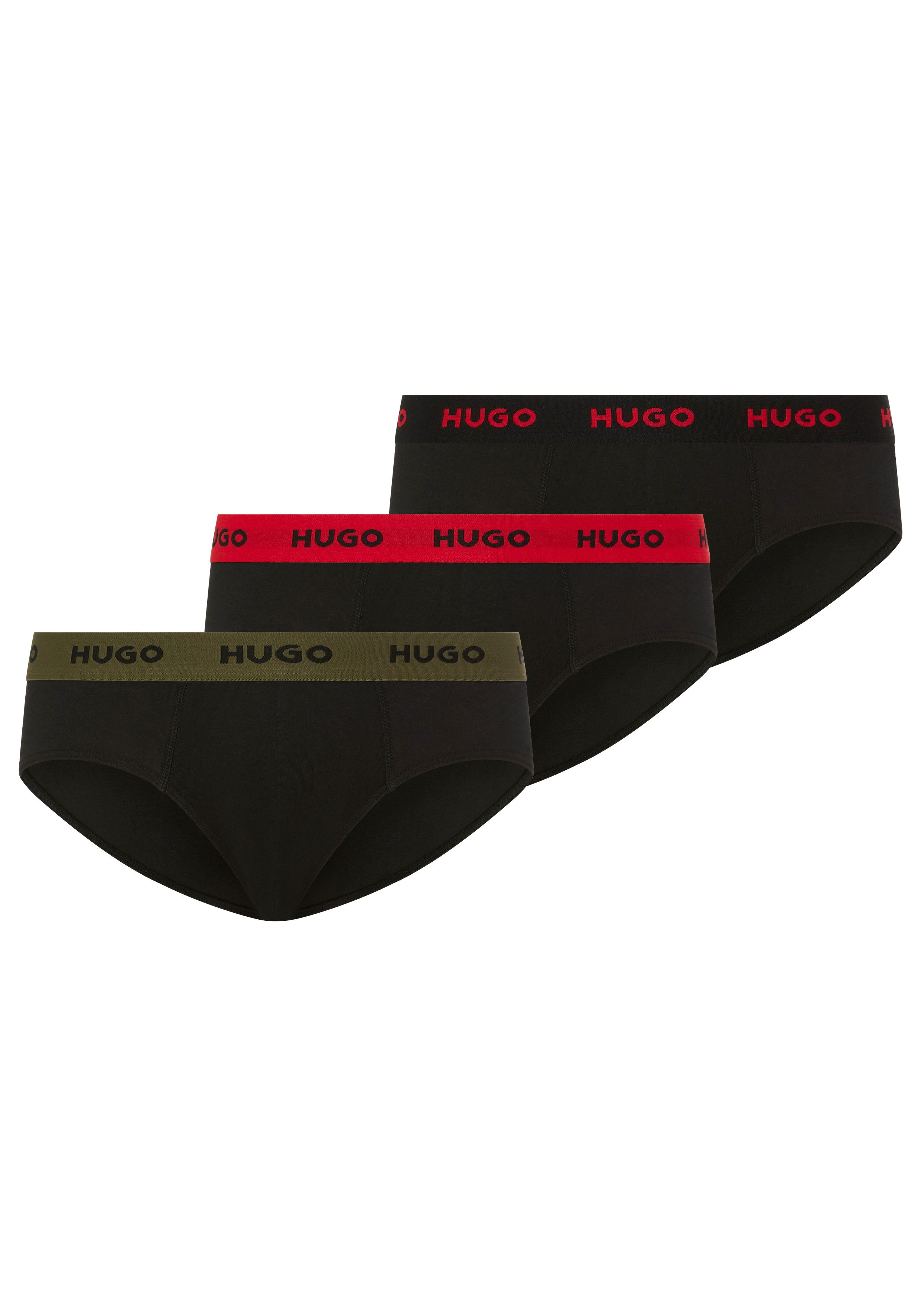 HUGO Hipster HIPBRIEF TRIPL (3-St., 3er) mit elastischem Bund