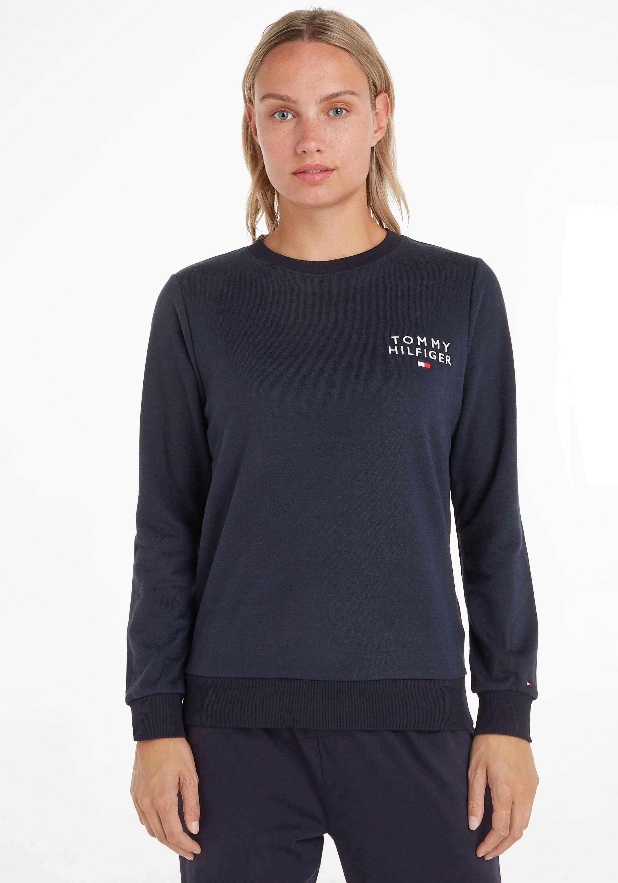 Tommy Hilfiger Underwear Rundhalspullover TRACK TOP mit Tommy Hilfiger Markenlabel