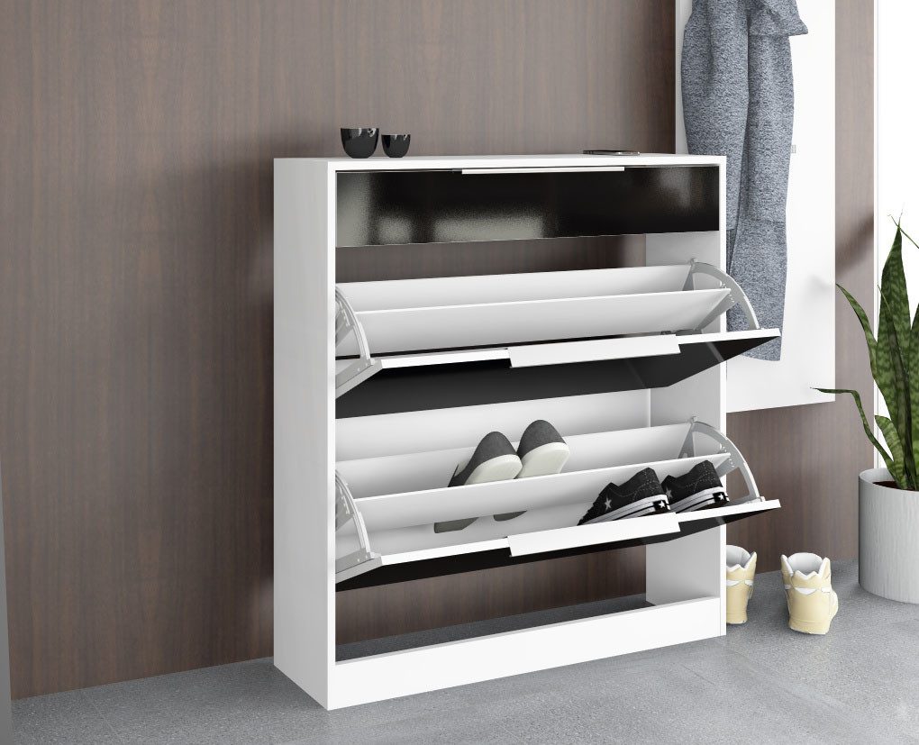 borchardt Möbel Garderoben-Set Oliva, Schuhschrank, Spiegel, Garderobenpaneel, (3-St)