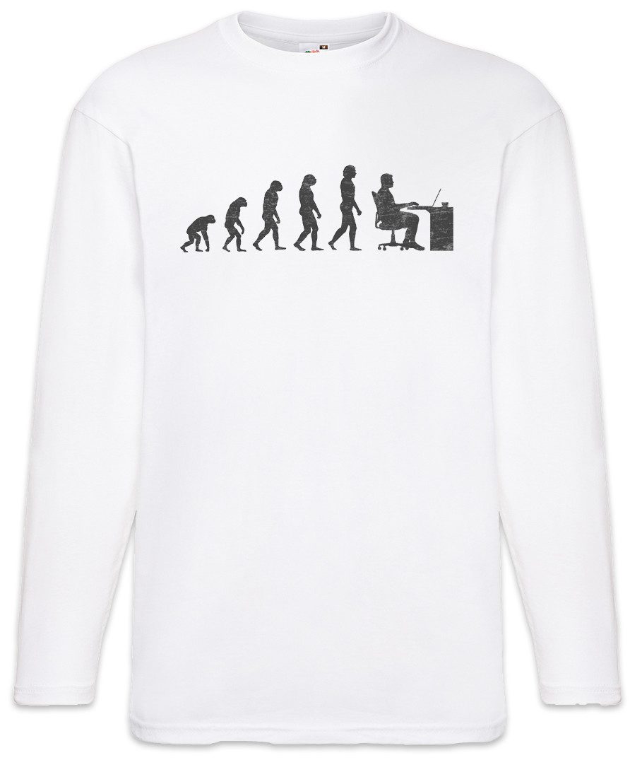 Urban Backwoods Langarmshirt Office Evolution Langarm T-Shirt Work Büro Job Informatiker PC (1-tlg) Programmierer Sekretärin Sekretär Informatik