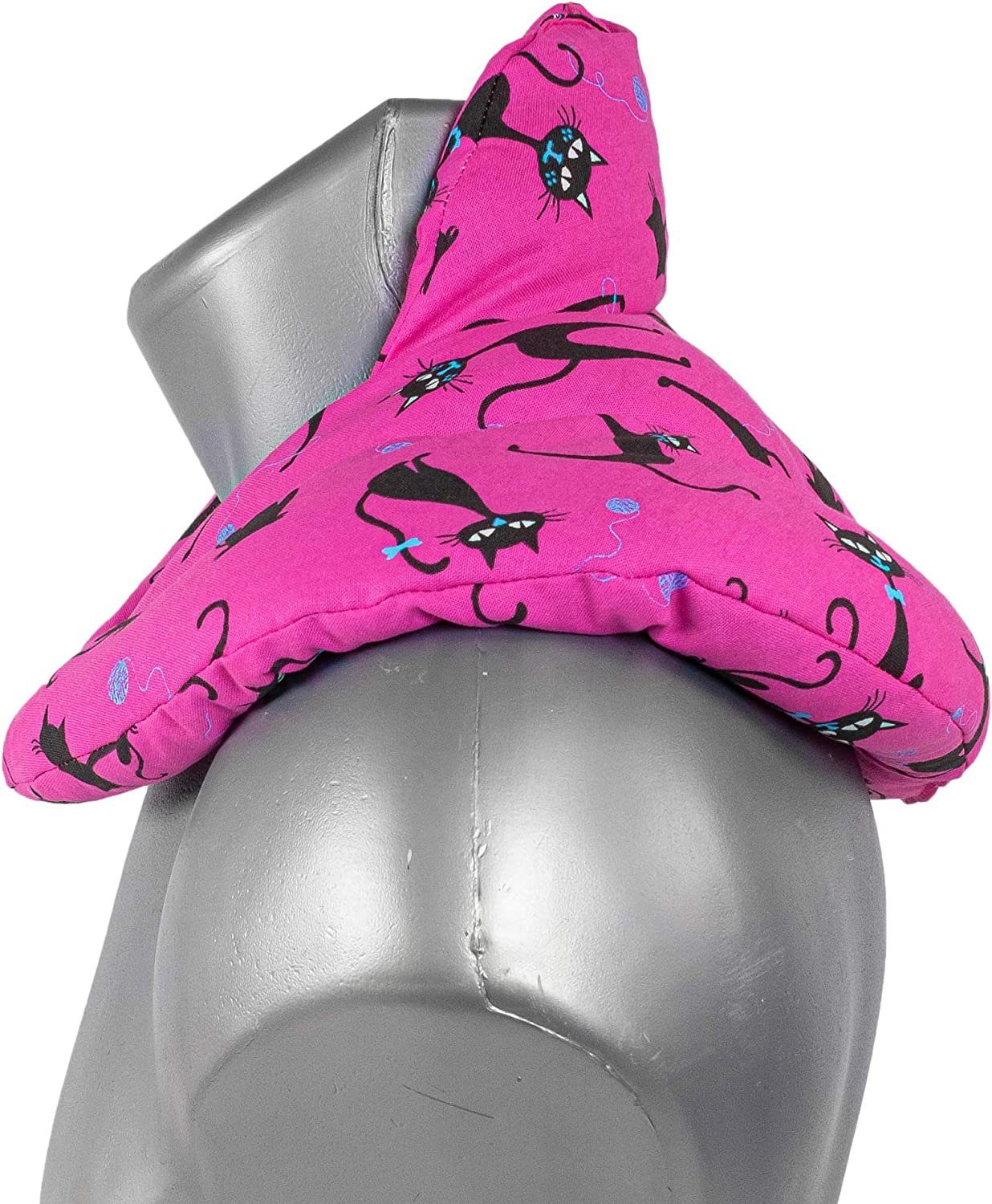 Giraffenland Kirschkernkissen Nackenhörnchen mit Stehkragen Kirschkernkissen - Wärme Nackenkissen, Wärmekissen Mikrowelle/Backofen, Kältekissen Kühlschrank/Gefriertruhe