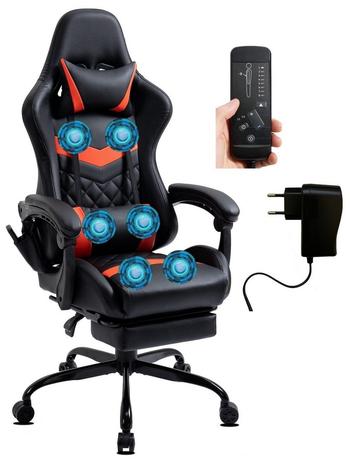 Delman Gaming-Stuhl Mit 6 Vibrationspunkten Drehstuhl, günstig online kaufen