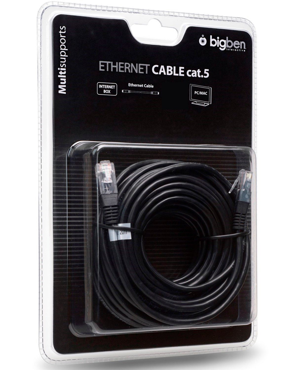 BigBen 10m Netzwerk-Kabel Cat 5e UTP RJ45 Gigabit LAN-Kabel, RJ45, Modular-Stecker-8p8c (10 cm), Patch-Kabel für LAN Ethernet Telekommunikation DSL Modem Router