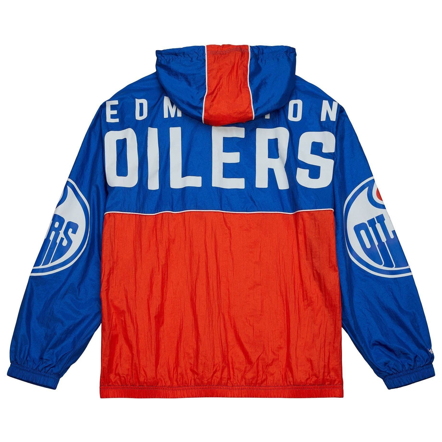 Mitchell Edmonton & Ness Oilers Windbreaker Anorak ORIGINS