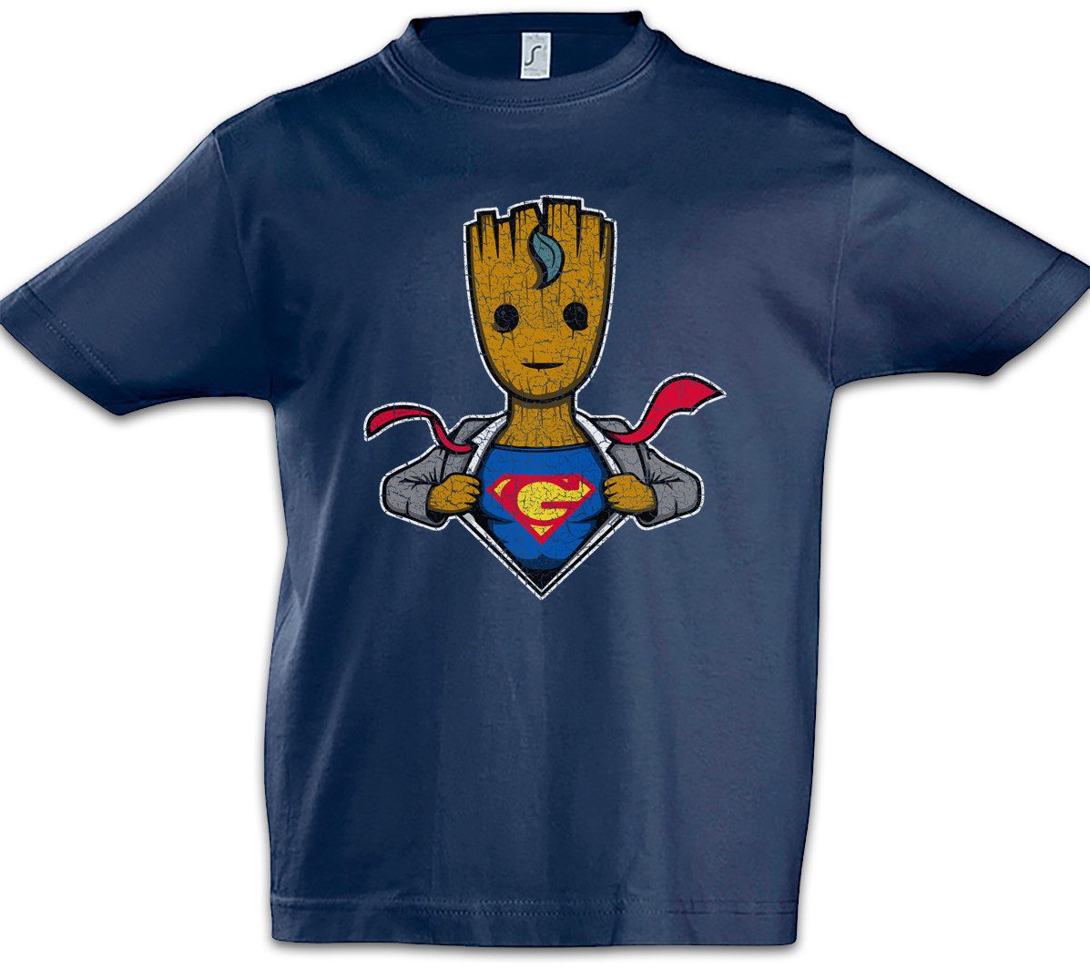 Print-Shirt Super Groot Kinder T-Shirt The Kult Fun Man Guardians Tree Galaxy Of S