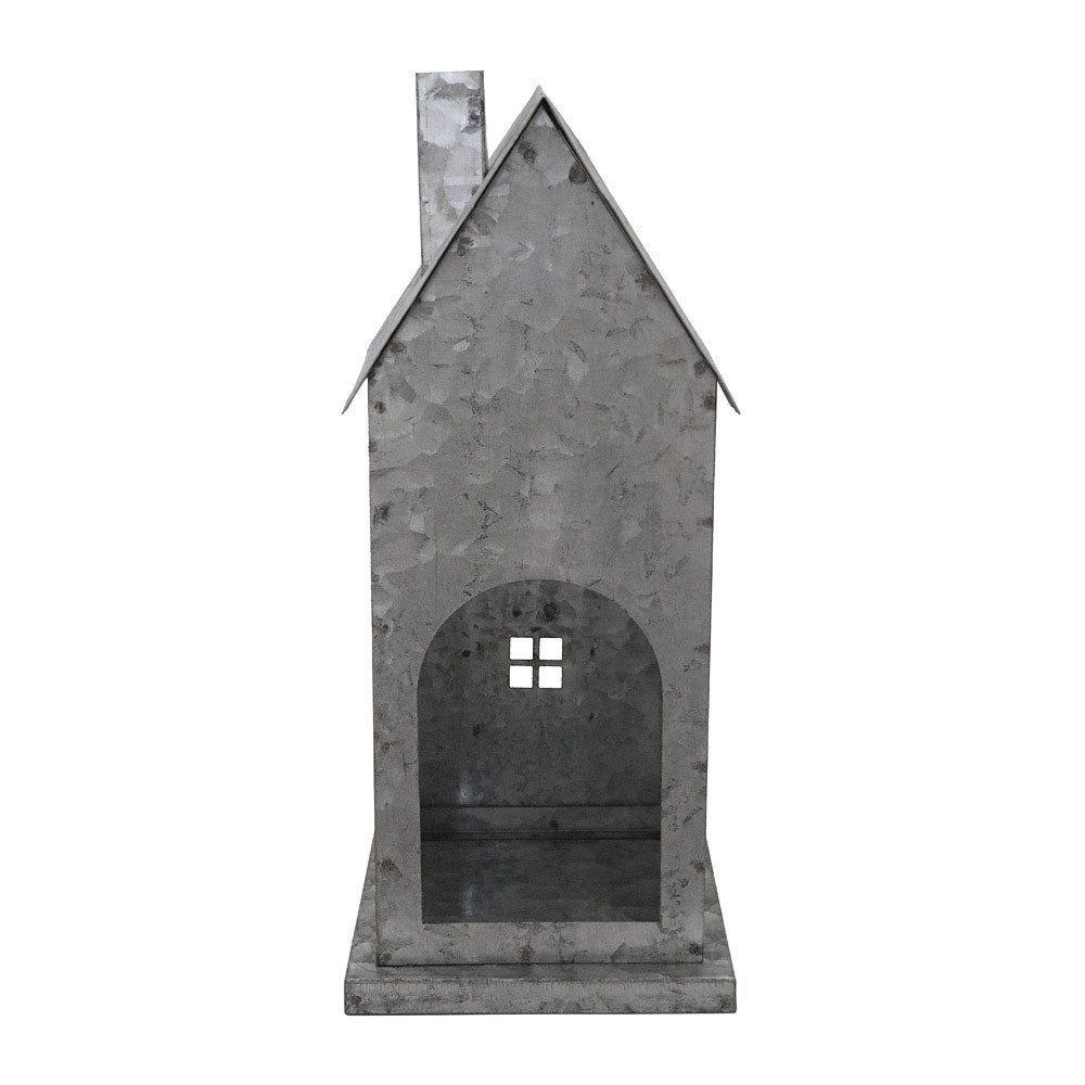 Grafelstein Kerzenlaterne Laterne ZINKHAUS grau aus Metall H30cm Lichthaus Dekohaus - MITTEL (1 Stück, 1 Laterne) – Bild 4 von 5