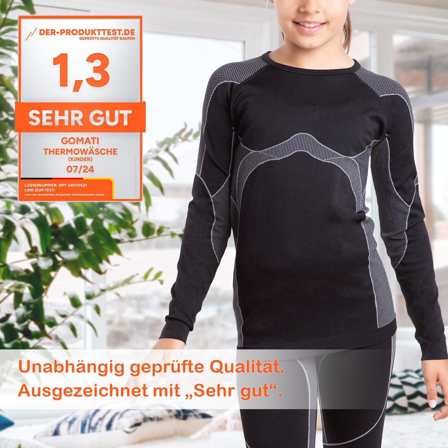 Gomati Thermohose Kinder Thermo Unterwäsche Set - Seamless Funktionswäsche