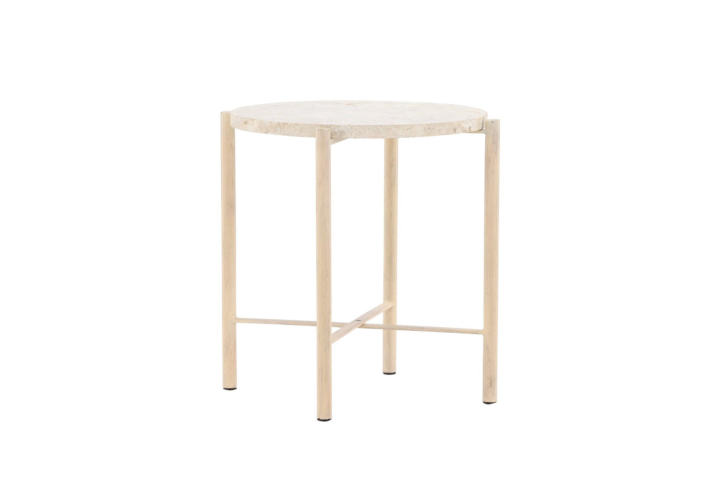 Venture Home Couchtisch Sandhamn Beistelltisch Ø40 cm beige. (1-St)