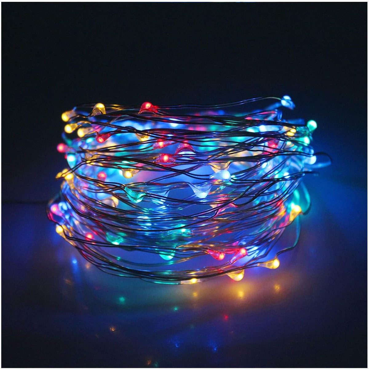 Qualra LED-Lichterkette 50/100LEDs Kupferdraht Lichterketten Innen Deko für günstig online kaufen