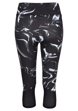 LASCANA ACTIVE Caprileggings -Sporthose Black Marble mit breitem Bund