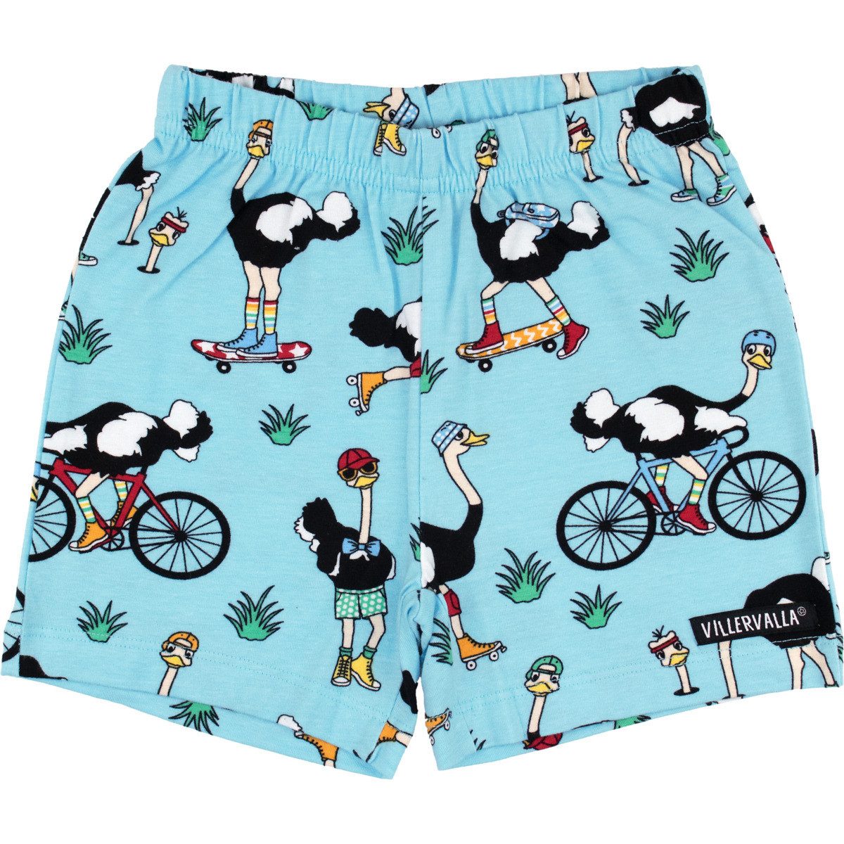 Villervalla Tanktop Strauß Unisex Kinder Kinderset, Kinder Outfit, Kindertop, Kindershorts, Zweiteiler