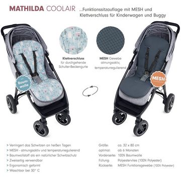 Liebes von priebes Kinderwagen-Sitzauflage MATHILDA COOLAIR Kinderwagen Buggysitzauflage Funktionsstoff atmungsa
