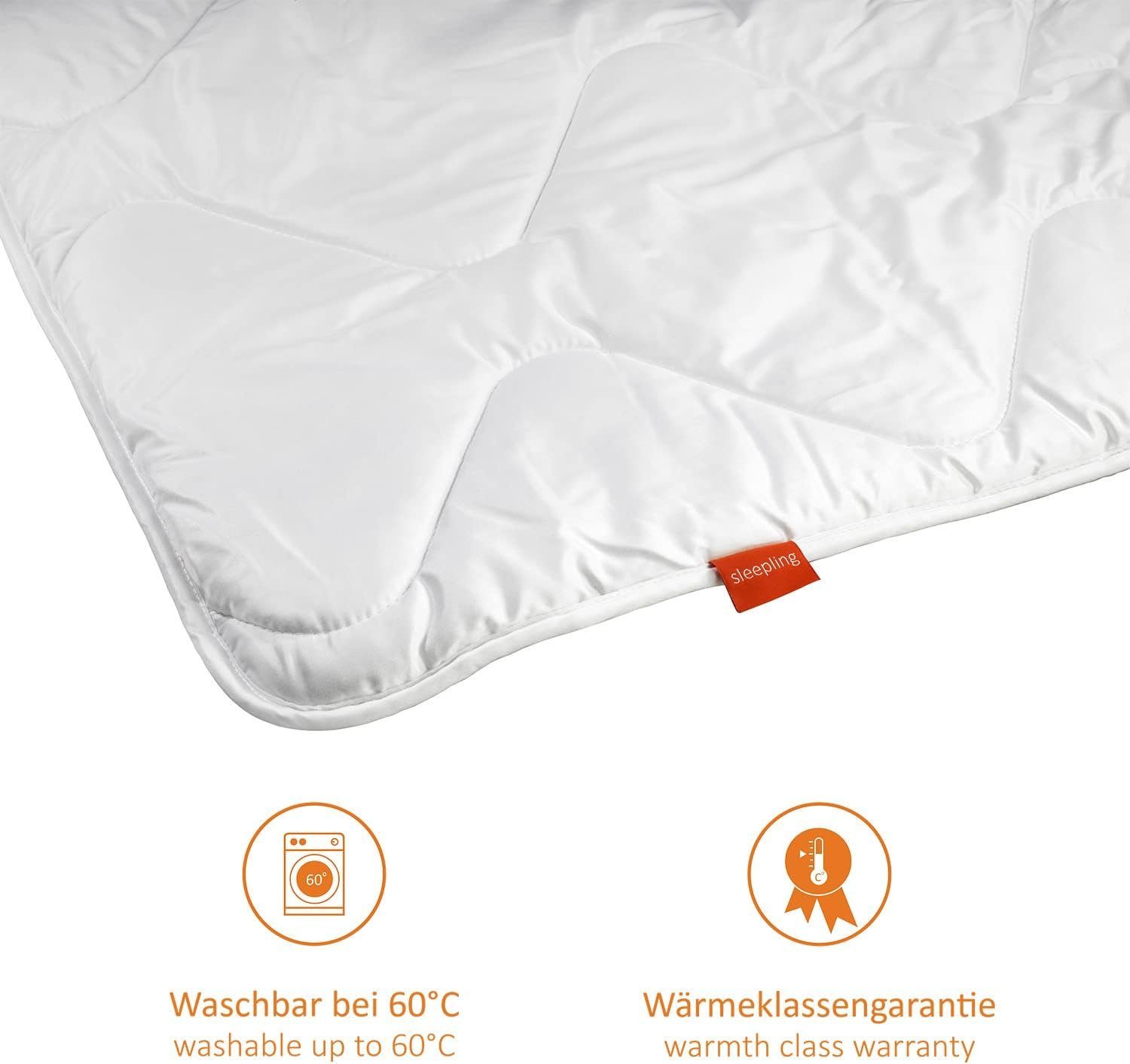sleepling Sommerbettdecke ultra leicht, Füllung: Polyester, Bezug: 100% Mikrofaser, extraleichte Sommerdecke, Größe 155x200 cm, für warme Sommernächte