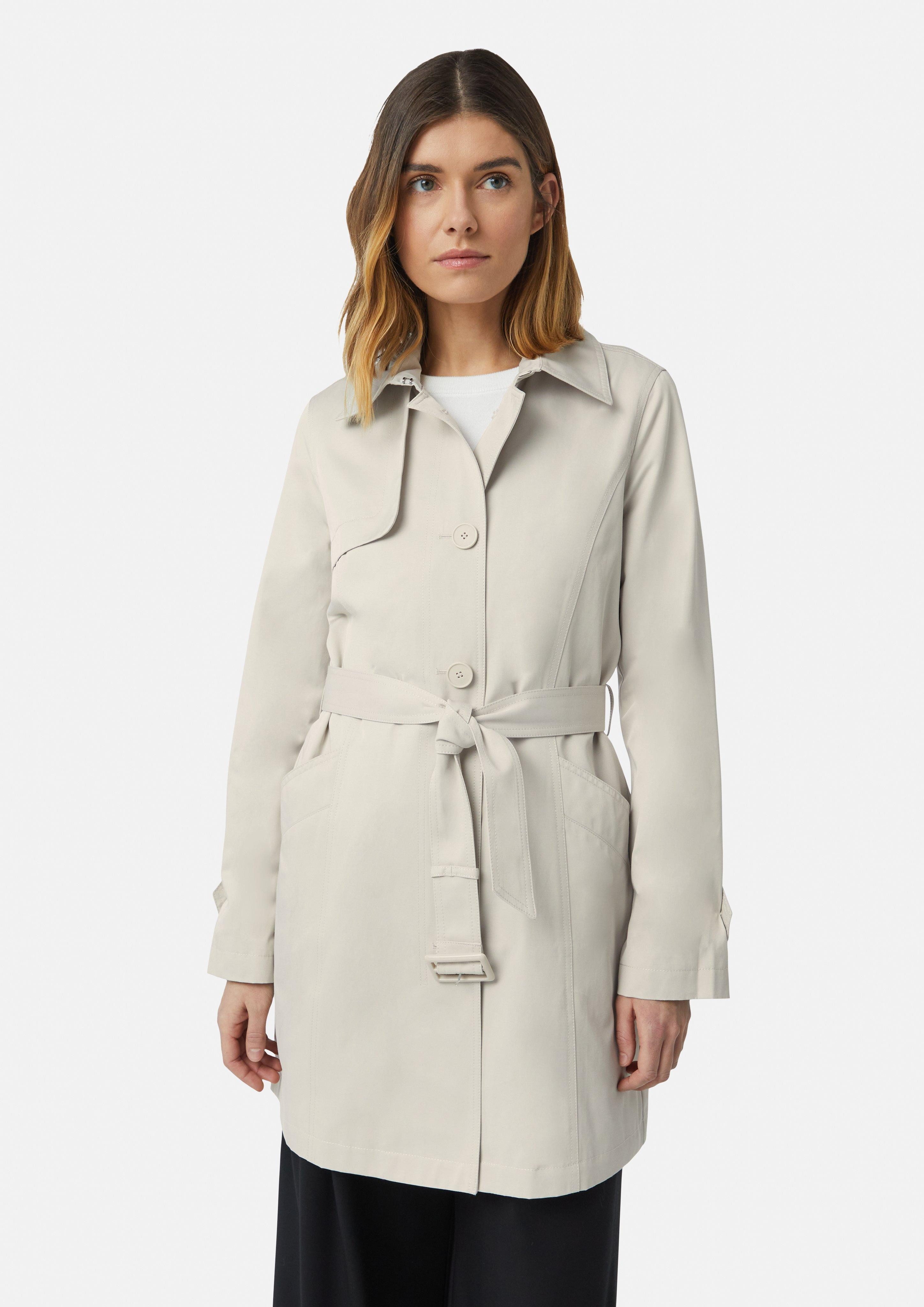 Langmantel Eleganter Baumwoll-Trenchcoat im Slim Fit