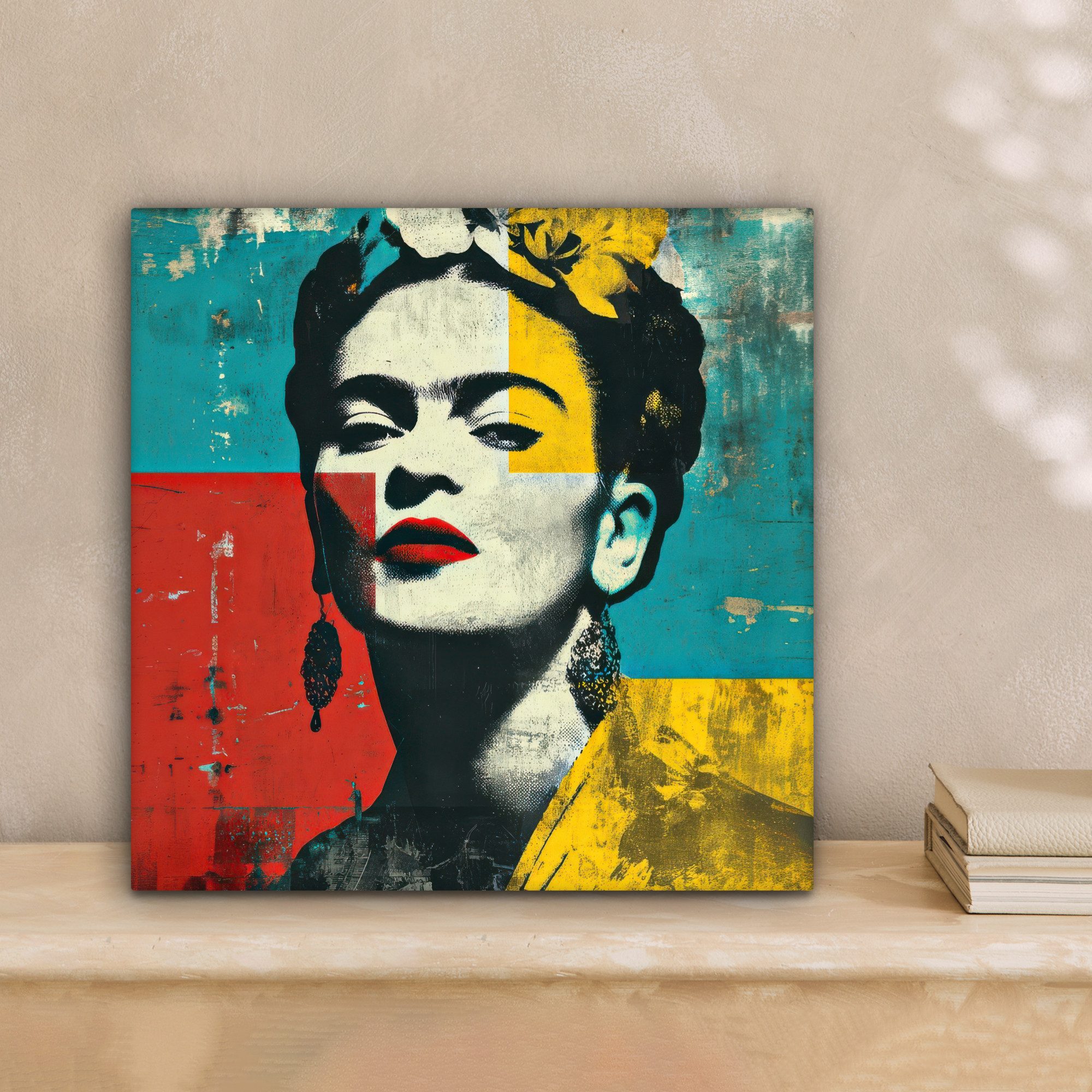 OneMillionCanvasses® Leinwandbild Blumen - Helle Farben - Grafisch - Modern günstig online kaufen