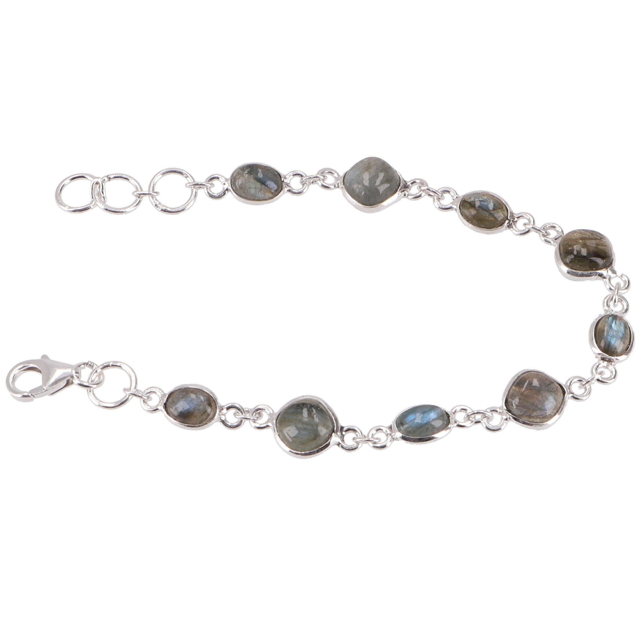 Guru-Shop Armreif Indisches Boho Silber Armband, Edelsteinarmband..