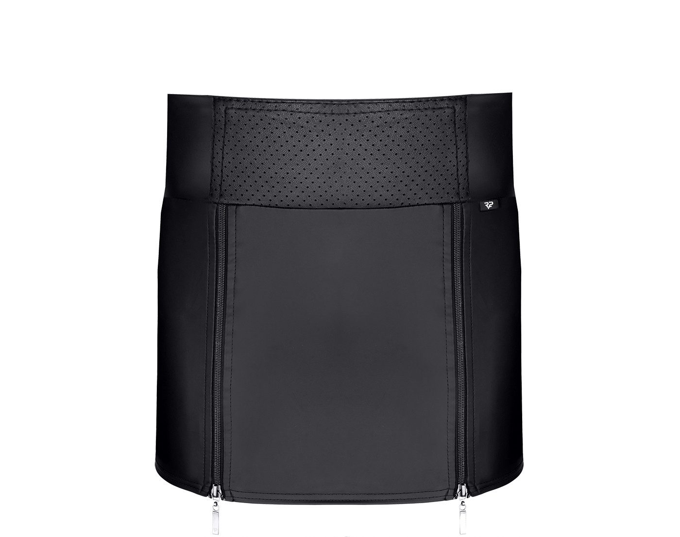 Regnes Fetish Planet Faltenrock Kurzer wetlook Herren Rock schwarz Crossdresser Skirt mit Reißverschlü