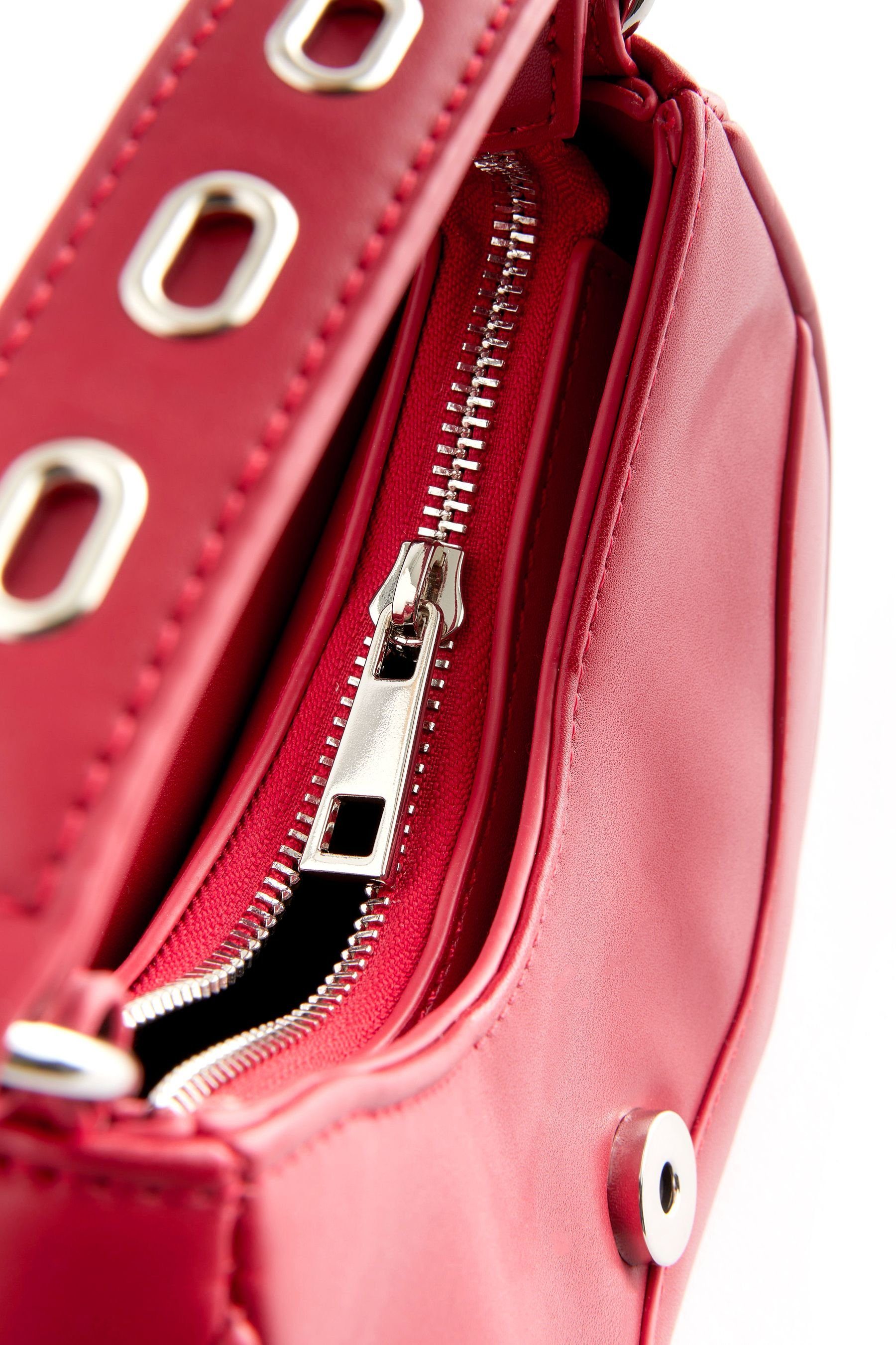 Next Handtasche Mini-Halbmond-Tasche mit Henkel Red (1-tlg)
