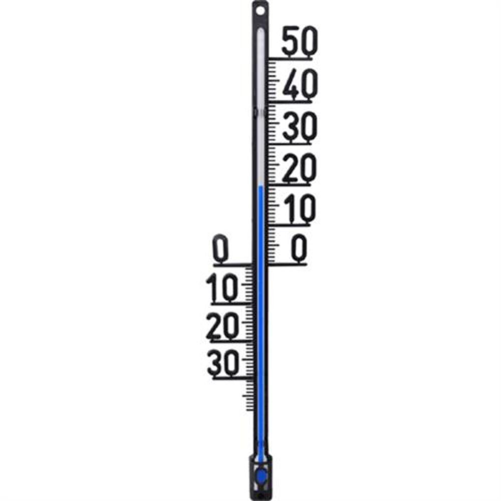 technoline Fensterthermometer WA 1050, Analoges Klassik Innenthermometer Außenthermometer, Wandthermometer, Thermometer, -40°C - 50°C, schwarz/blau